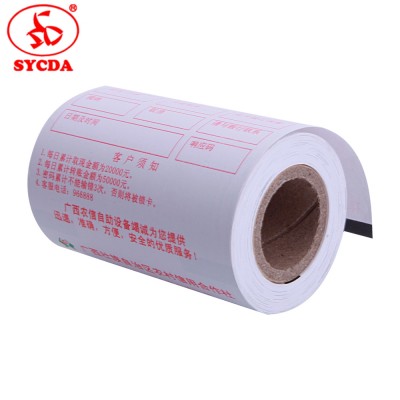 High Quality Credit Card Pre-print Paper Roll Thermal Paper 65GSM POS System Cheap Price